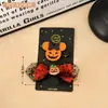 Novo Tiara de Halloween Infantil Laço Laranja Presilha de Cabelo Acessórios de Cabelo de Bruxa Engraçada Decoração de Festa Adereço de Cabeça para Foto