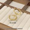 Curry Gold Time-moving Brincos Nicho Luz Luxo Transferência Contas Brincos Elegantes Pequenos e Requintados Brincos para Mulheres