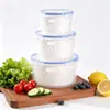 Caja de Conservación Fresca Sellada para Alimentos Transfronterizos Caja de Almacenamiento con Tapa para Frutas y Verduras de Grado Alimenticio con Drenaje Caja de Almacenamiento para Congelador Refrigerador Venta al por Mayor