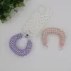 Ins Estilo Japonés y Coreano Cuadros Tela Hecha a Mano Forma de C Accesorio para Muñeca Correa de Agarre Anti-Pérdida Funda para Teléfono Correa de Cuello