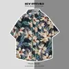 Camisa Floral de Manga Corta de Verano para Hombre, Playa, Surf, Secado Rápido, Palmera, Costa Marítima, Hawaiana, Suelta, Estampada, Hombre