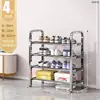 Pedido Mínimo de Una PiezaEstante de Zapatos Simple de Acero Inoxidable, Estante de Almacenamiento de Múltiples Niveles de Pie para el Hogar, Dormitorio, Entrada, Directo del Fabricante