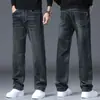 Jeans retro de pierna ancha para hombre, corte recto holgado, primavera y otoño, pantalones para hombres de mediana edad, nuevos pantalones casuales tipo papá 2026
