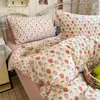 2026 Nuevo Juego de Cuatro Piezas Estudiante Dormitorio Individual Habitación Lavable Lavable a Máquina Suave Cómodo Simple Estilo Ins