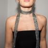 Accesorios de estilo popular de Amazon bufanda de lentejuelas metálicas bufanda para festival de música collar de personalidad brillante con pedrería para chicas europeas y americanas