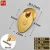 Th694 Tirador de Semilla de Melón Vintage para Armario de Ropa y Gabinete Tirador de Puerta Estilo Chino Tirador de Cajón Antiguo de Cobre Puro Antiguo