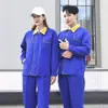 Conjunto de Roupas de Trabalho de Manga Longa para Primavera e Outono para Trabalhadores de Oficina de Reparos, Vestuário para Trabalho na Construção Civil e Mecânica, Uniformes para Trabalhadores da Construção