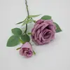 Rosa Simulação Haste Única Multi-cabeça Toque Real Rosa Casamento Flor Simulação Ornamento Sala de Estar Fotografia Flor Artificial Flor de Seda Atacado