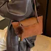 Nuevo bolso de hombro de moda de gamuza y terciopelo para mujer 2026, estilo coreano, vintage, de axila, otoño, exquisito, conjunto madre-hija