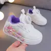 Nuevos Zapatos Infantiles para Niñas y Niños Primavera y Otoño 2026, Zapatos de Piel Blancos, Tenis de Moda Bajos de Dibujos Animados