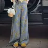 Traje de Verano para Niñas 2025 Nuevo Estilo de Moda Mangas Cortas Celebridad de Internet Casual Jeans Conjunto de Dos Piezas para Niñas
