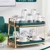 Suporte de Copo de Camada Dupla Rack de Armazenamento de Copos Cozinha Sala de Estar Armazenamento de Mesa Pratos Copo Artefato de Armazenamento para Escorrer