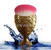 Novo pincel de maquiagem cauda de peixe Tipo escama de peixe dourada e azul pincel de maquiagem único pincel para base maquiagem com creme BB blush cremoso
