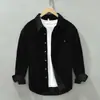 Nueva Camisa de Pana de Manga Larga con Cuello de Solapa para Hombre para Primavera y Otoño, Casual, Artística, Holgada, Chaqueta Camisa de Manga Larga Retro Japonesa