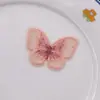 5,5cm Peça de Tecido Bordada Borboleta Tridimensional Acessório de Grampo de Cabelo Artesanal DIY Decoração de Acessório de Roupa Estilo Coreano