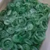 Pingente de Guanyin Buda de gelo verde Bashan, fivela da paz com padrão na cor jadeíte, pingente de jadeíte de vidro, jade de quartzo