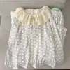 Directo de Fábrica Otoño Nueva Llegada Celebridad de Internet Transmisión en Vivo Más Vendido Doble Borde Largo de Encaje Pijama Algodón Nube Dulce Ropa para el Hogar