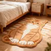 Alfombra Popular de Imitación Cachemir para Mesita de Noche de Dormitorio con Dibujos Animados, Felpudo de Perro Lindo de Peluche, Alfombrilla Refrescante para el Suelo, Alfombra Decorativa para Estudio