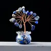 Árvore de Cristal Personalizada, Árvore da Fortuna com Pedras de Cristal Naturais, Árvore da Fortuna Tecida à Mão, Decoração de Mesa para Escritório em Casa para Atrair Riqueza
