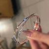 Nuevo diseño pulsera de doble aro trébol de cuatro hojas mujeres moda fresca alto sentido simple pulsera doble joyería al por mayor