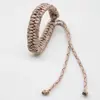 Pulsera de Cuerda Trenzada para Paraguas Hecha a Mano Pulsera Tamaño Ajustable