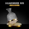 Decantador de vino en forma de U de cristal para el hogar, mezclador de vino creativo y moderno, juego de copas de vino, estante todo en uno