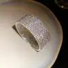 Pulsera abierta elástica redonda multicapa incrustada de diamantes transfronteriza, pulsera de alta gama exquisita y moderna, joyería vintage de lujo ligero para mujer