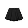 Calças Casuais de Perna Larga Estilo Coreano Fofas Versátil Shorts para Mulheres Verão 2024 Novo Petite Preto Cintura Alta