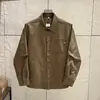 Jaqueta camisa de manga longa casual esportiva para casais, nova para primavera e outono, tecido de montanhismo à prova de vento para exterior, resistente a rasgos, estilo americano moderno