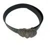 Cinturón de Diseño Retro de Mezclilla Americano para Mujer, Cinturón Tachonado Personalizado Y2K, Cinturón de Cuero con Forma de Corazón, Versátil Estilo Coreano