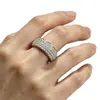 Anillo de cobre con circón europeo y americano transfronterizo que no se decolora para mujer, anillo de diamante popular, anillo de moda para pareja con incrustaciones de diamantes, joyería para la mano