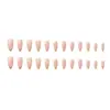 Uñas postizas de uso diario para el trabajo, con diseño de lunares y glitter nude, realzan el tono de piel, listas para usar, disponibles para venta al por mayor
