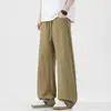 Pantalones Largos Casuales para Hombre de Lyocell Tencel Primavera/Verano 2026 Estilo Americano Sueltos Versátiles de Pierna Ancha Rectos Casuales