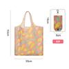Bolsa de compra portátil de poliéster, grande, de tela floral 190T, disponible en stock. Bolsa plegable al por mayor. Bolsa de regalo publicitaria.
