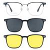 2267 Nuevo Acero Cuero Espejo Ciclismo Deportes Marco Miopía Gafas de Sol para Mujer Hombre Gama Alta Negocios Gafas de Sol Polarizadas