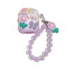 Pulsera Colgante de Mariposa Flor Tridimensional Estuche para Audífonos para Apple 1/2 Nueva 3ra Generación airpods Pro2 Cubierta para Audífonos para Mujer