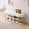 Um Banco para Trocar Sapatos na Entrada, um Simples Sapateira Doméstica com Armazenamento, um Banco para Calçar Sapatos, um Armário de Sapatos, um Banco Econômico para a Sala de Estar ou Dormitório