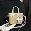 Bolso Cubo Estampado de Moda, Bolso Floral Sencillo para Mujer, Nuevo Bolso de Mano Versátil Tote 2025, Bolso de Hombro Cruzado