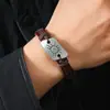 Pulsera Vintage Tejida a Mano de Cuero con Patrón de Sol y Luna, Accesorio de Moda Unisex para Pareja, Adorno Más Vendido