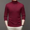 Suéter de punto de comercio exterior transfronterizo de otoño e invierno para hombre, estilo coreano, corte ajustado para hombre, manga larga, jersey de punto básico al por mayor