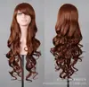 Comércio exterior novo Peruca Cos cabelo longo cacheado simulação anime cosplay Onda Grande Cobertura de cabeça peruca completa topo atacado