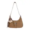 Bolsa feminina de nicho elegante de alta qualidade, nova moda outono 2026 bolsa transversal, bolsa popular de ombro e axila estilo bolinho