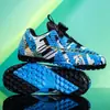 Nuevos Zapatos de Fútbol Transpirables de Verano con Hebilla Giratoria Transfronterizos para Niños Mayores, Niños y Niñas Zapatos de Fútbol de Entrenamiento, No Requieren Cordones