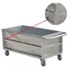 Tanque de Agua Móvil de Acero Inoxidable, Caja de Almacenamiento Cuadrada 304, Carrito para Remojo, Acero Inoxidable Industrial para Descongelación