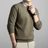 Suéter de Lana con Forro de Polar para Hombre de Punto Falso de Dos Piezas Solapa de Negocios Moda Color Sólido Camisa con Cuello para Hombres Jóvenes y de Mediana Edad