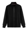 Comercio Exterior Europeo y Americano Transfronterizo para Hombres y Mujeres Amazon Nuevo Estilo Sudadera con Cremallera y Cuello Alto Forrada de Polar Color Sólido Holgada Chaqueta