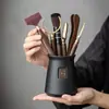 Juego de Seis Caballeros para Ceremonia del Té, Colección Completa de Utensilios de Té Kung Fu, Mesa de Té, Bandeja de Té, Herramientas para Preparar Té, Cuchillo de Té, Pinzas de Té y Cepillos de Limpieza