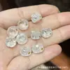 Coleção de Cristal Branco Natural, Contas de Abóbora, Contas de Flor de Maracujá, Acessórios Artesanais, Pulseiras DIY Feitas à Mão, Joias da Moda