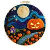 Ins Venta Caliente Halloween Fantasma Calabaza Decoración de Fieltro Colgante para Niños Dibujos Animados Poke Fieltro de Lana Agujado Bordado a Mano Poke