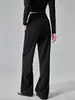 Nuevo conjunto de yoga de otoño para mujer de talla grande, con pantalones anchos casuales de corte holgado, adecuados para correr, entrenamiento y fitness, en colores lisos, como un conjunto deportivo
